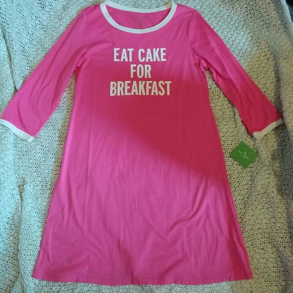 kate spade Other - Kate Spade "Eat Cake For Breakfast" Sleepshirt